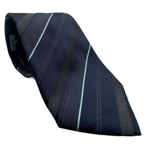 Armani Collezioni Silk Striped Neck Tie Navy 2.75" | 58"